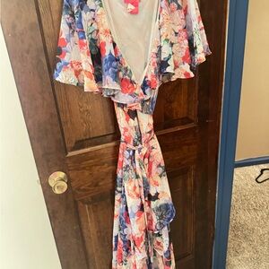 Catherine Malandrino High Low Floral Dress